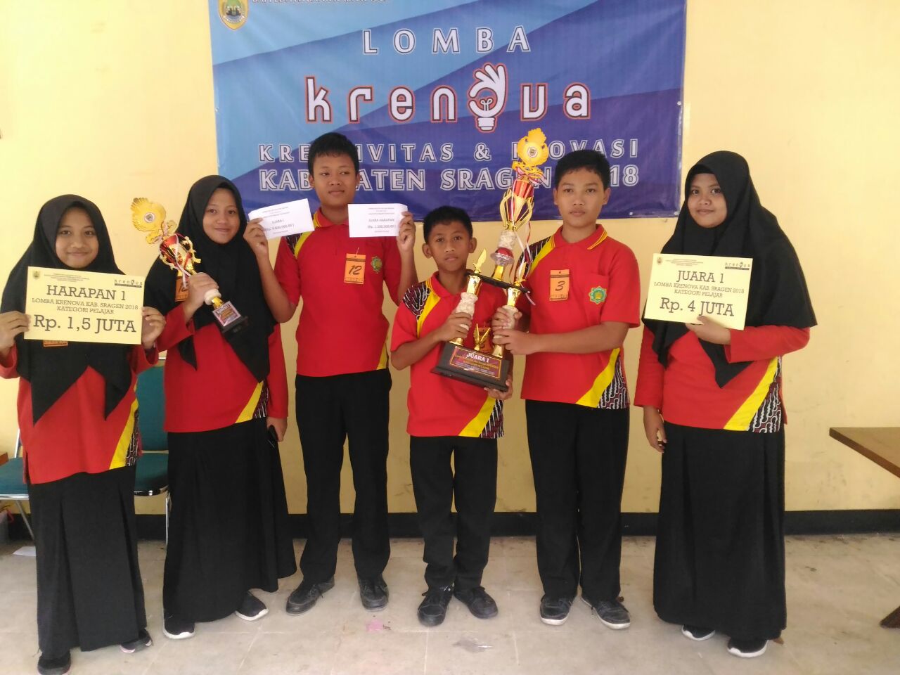 Juara 1 dan 4 pada lomba Kreatifitas dan Inovasi Kabupaten Sragen